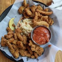 Fried shrimp at Pig Minds Brewing in Machesney Park