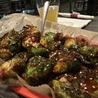 Spicy Chili Brussels sprouts   at Pig Minds Brewing in Machesney Park