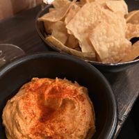 Cashew queso and chips (since they were out of soft pretzels) at Fox Tale Fermentation Project in San Jose