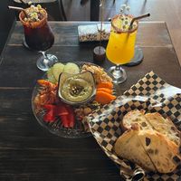 Full spread and mocktails at Fox Tale Fermentation Project in San Jose