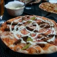 Vegan kebabpizza at O'Mamma Mia in Stockholm