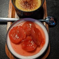 Creme Brulee with plums at Furo in Salzburg
