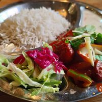 Vegetable Balls in mildly spiced sauce at Everest Katajanokka in Helsinki