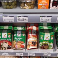 tofu, olives and hummus at Fresh The Good Food Market - Heuston Station in Dublin