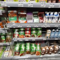 Selection of vegan items at Fresh The Good Food Market - Heuston Station in Dublin