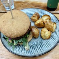 Plant based option Burger   at Peekaboo Backyard Eatery in Kaitaia