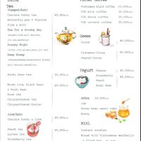 Menu   at DEER in the Forest in Da Lat