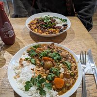 Curry and specially made chilli. Both delicious! at Holly Bush Inn in Kielder