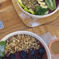 Cacao Bowl and Açaí Bowl (on top)  at Palmera in Tenerife