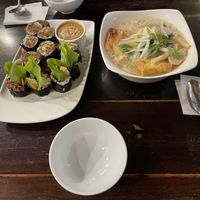 Every single one of the fishcakes in the soup was a treatt  at Shala Vegan House in Da Nang