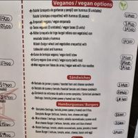 Menu  at Nomade in El Chalten