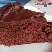 Chocolate cake (from the specials board) at Bij Fleur in Torrox Costa