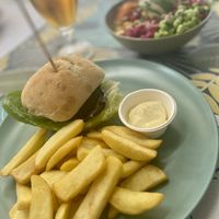 Black bean burger!   at Bij Fleur in Torrox Costa