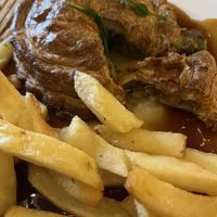 Sweet potato and spinach pithivier- thyme jus  at The Gwaelod y Garth Inn in Cardiff