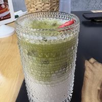 Matcha w almond milk   at A Lo Natural in Ponce