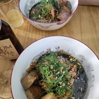 Dos platos de tantanmen at Mirai Food Lab in Santiago