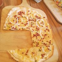 Veganer Flammkuchen "Straßburger-Art" at Le Feu - Düesbergpark in Muenster