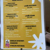 Menu 2024  at La Tamalera Vegetariana in Medellin
