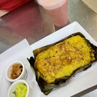 Tamales de arroz 🍚 🫔   at La Tamalera Vegetariana in Medellin