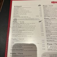 Menu   at L'Osteria in Vienna