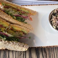 Farmhouse club with quinoa saladd  at Carabiner in Big Sky