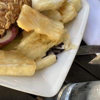 Yucca fries   at The Purple Elephant in Northport