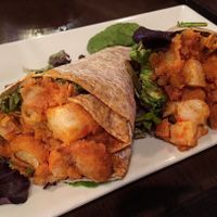 Vegan buffalo shrimp tacos at The Purple Elephant in Northport