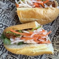 Lemongrass tofu banh mi  at Ôngbà Vietnamese Eatery in Vancouver