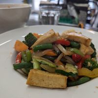 Basil tofu at Silver Gully in Yass
