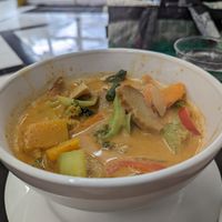 Vegan chicken red curry at Silver Gully in Yass