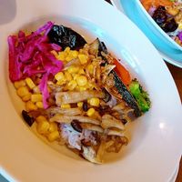 Vegetables on rice at Royal Host in Nagoya