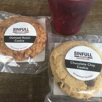 Sunset drink and treats to go at The Doshi House Cafe in Houston