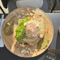 Vegan Goat Cheese with pear super fluffy white Bread   at VRÜH - All Day Breakfast in Dortmund