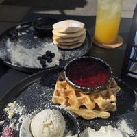 Raspberry waffle 😍  at VRÜH - All Day Breakfast in Dortmund