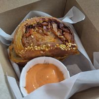 Spicy potato roll (vegan) at Next Door @ The Dock in Hull