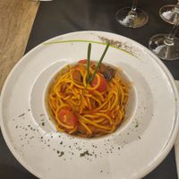 Spaghetti Norma without ricotta & parmesan at La Terrazza - Pza La Virgen in Valencia