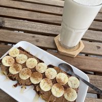 Loaded Banana Bread, Banana Protein Smoothie  at Living Juices in Koh Tao