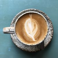Latte with Coconut milk 👍  at Living Juices in Koh Tao