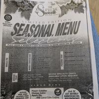 Seasonal menu (Fall 2024) at The Supreme Dessert Shop in Willingboro