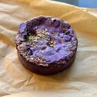 Ube mochi cake   at Asha Tea House in San Francisco