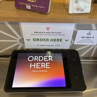 Order kiosk  at Asha Tea House in San Francisco