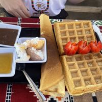 “American” breakfast 🧇   at Thebes Bar And Grill in Luxor