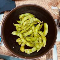 Edamame with Truffle at Piso Uno in Santiago