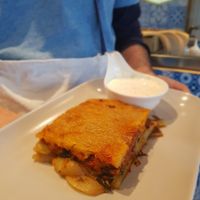 Vegan moussaka with jackfruit at Marmara falafel&more in Ljubljana