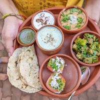 Rainbow Thali #Veganuary at Hippie Paws in Mandrem