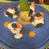 Brownies with vegan coffee ice cream ⭐️⭐️⭐️⭐️⭐️  at El Jardin Healthy Food And Coffee in Cusco