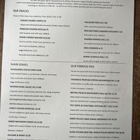 Menu   at The Dog And Duck in London