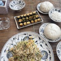 bao buns, nori tofu (flippin good!!) and cant remember but i think noodles hahah  at Tam Coc Ngo Dong Homestay and Vegan Restaurant in Ninh Binh