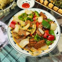 Stir fried tempeh at Tam Coc Ngo Dong Homestay and Vegan Restaurant in Ninh Binh