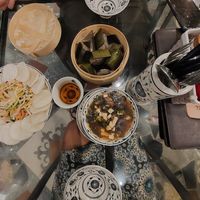 Mushroom salad, miso soup and bread flour at Tam Coc Ngo Dong Homestay and Vegan Restaurant in Ninh Binh